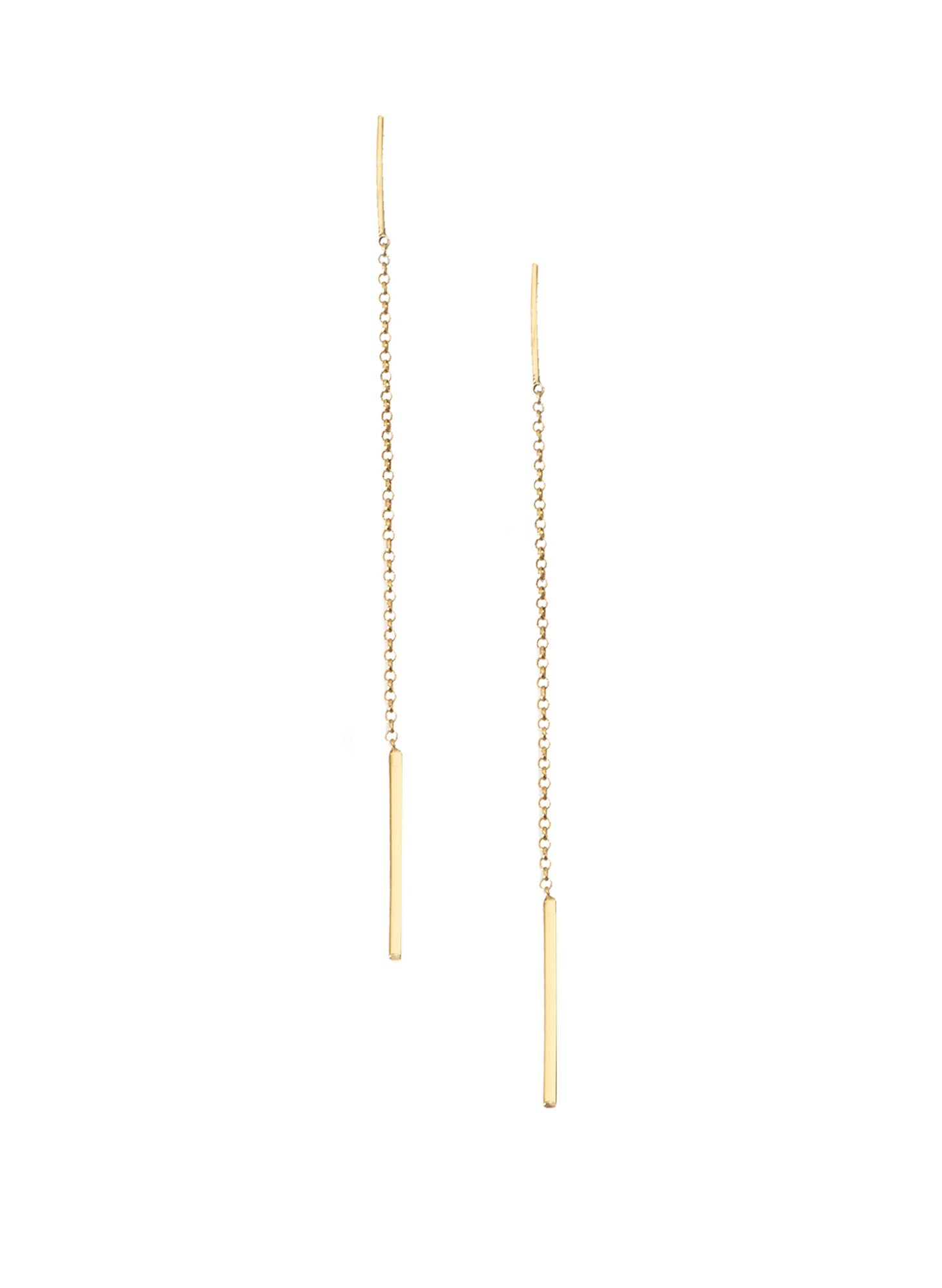 925 Sterling Silver Threader Chain Earrings