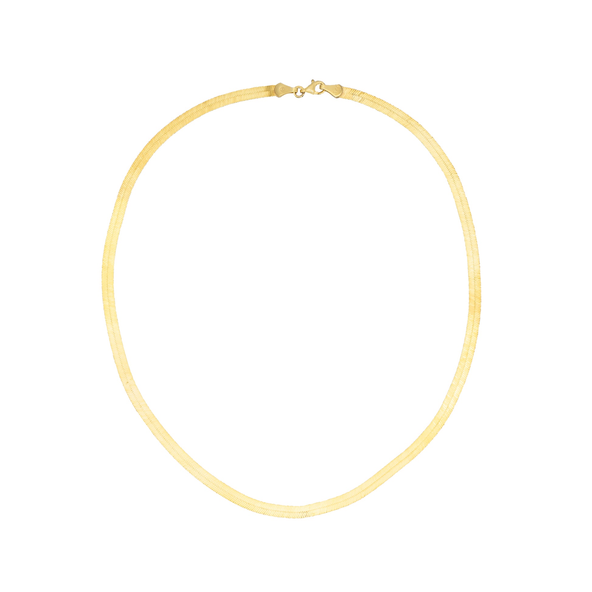 925 Sterling Silver Snake Layered Herringbone Chain Necklace