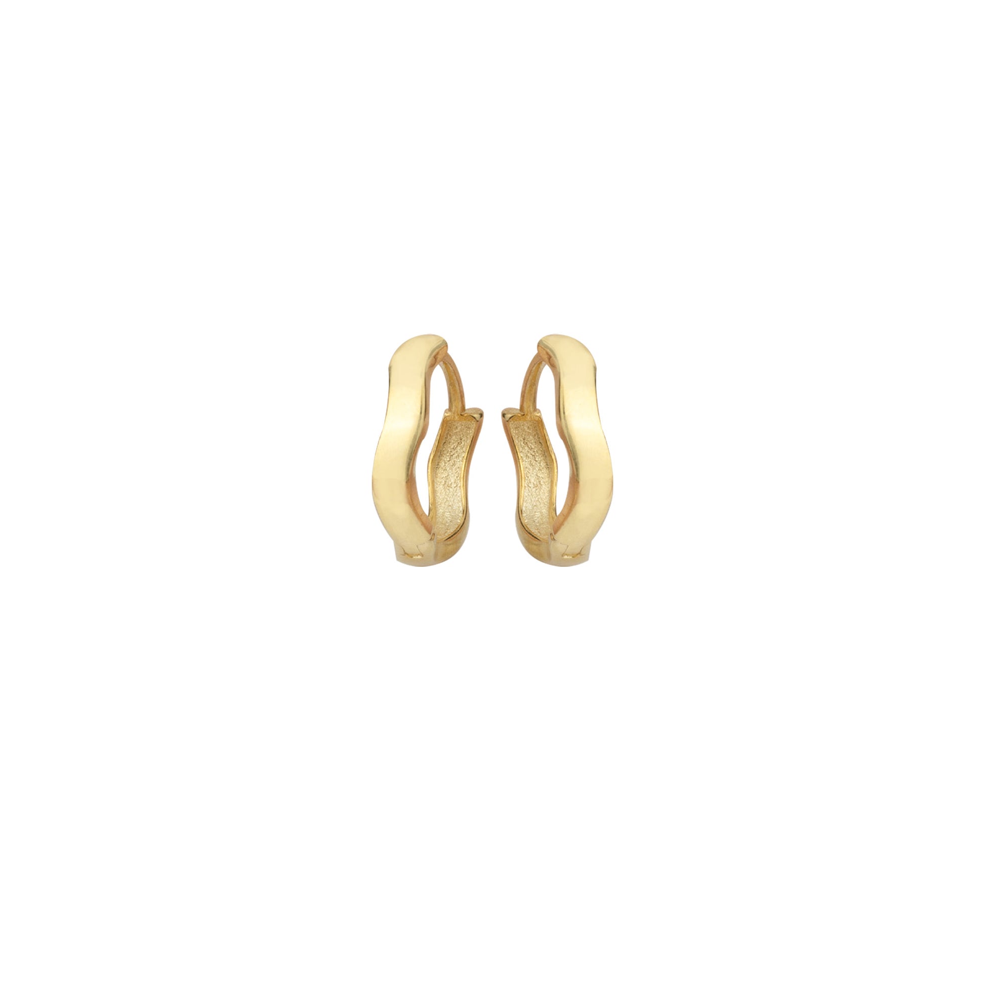 925 Sterling Silver Wavy Hoop Earrings
