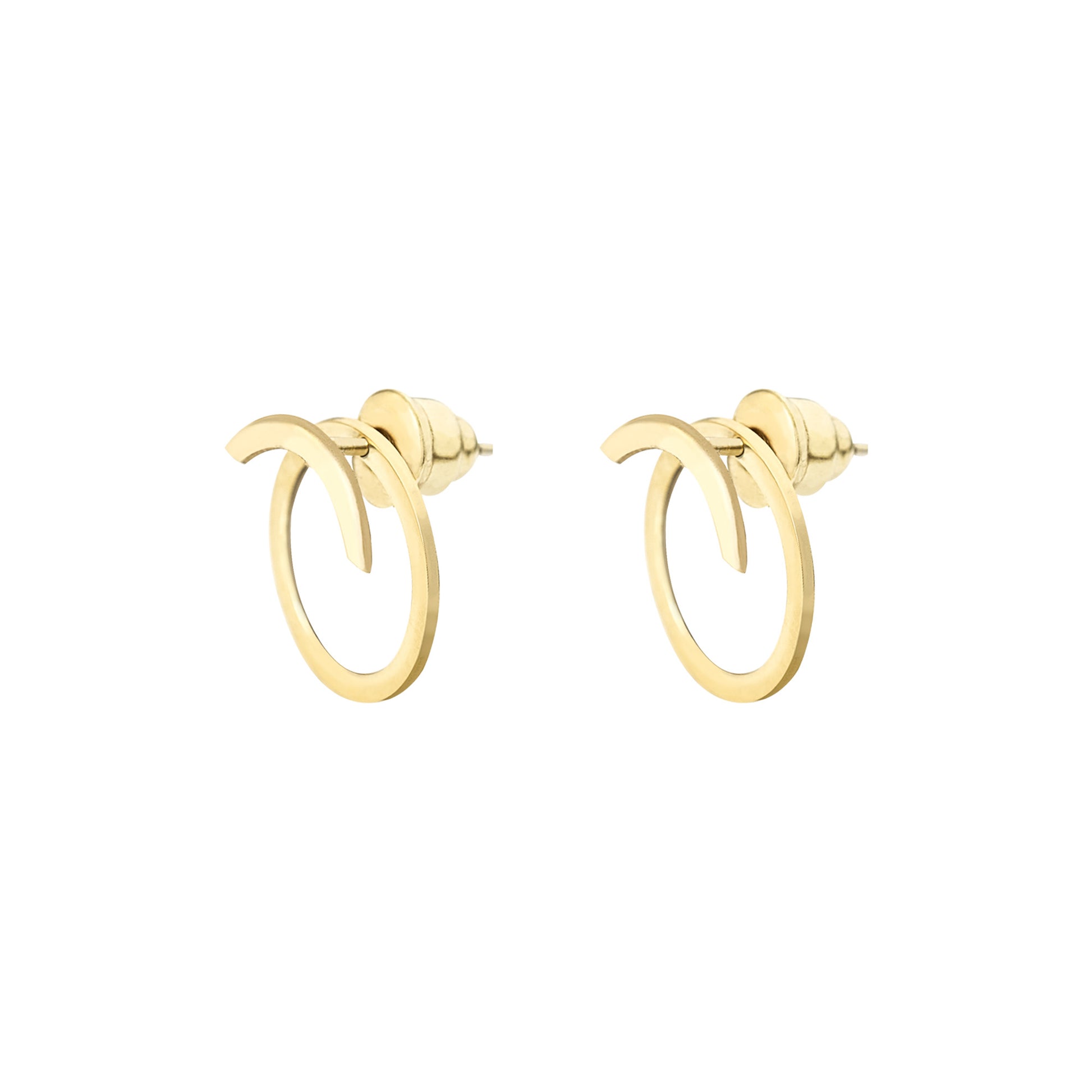 925 Sterling Silver Ear Jacket Round Earrings