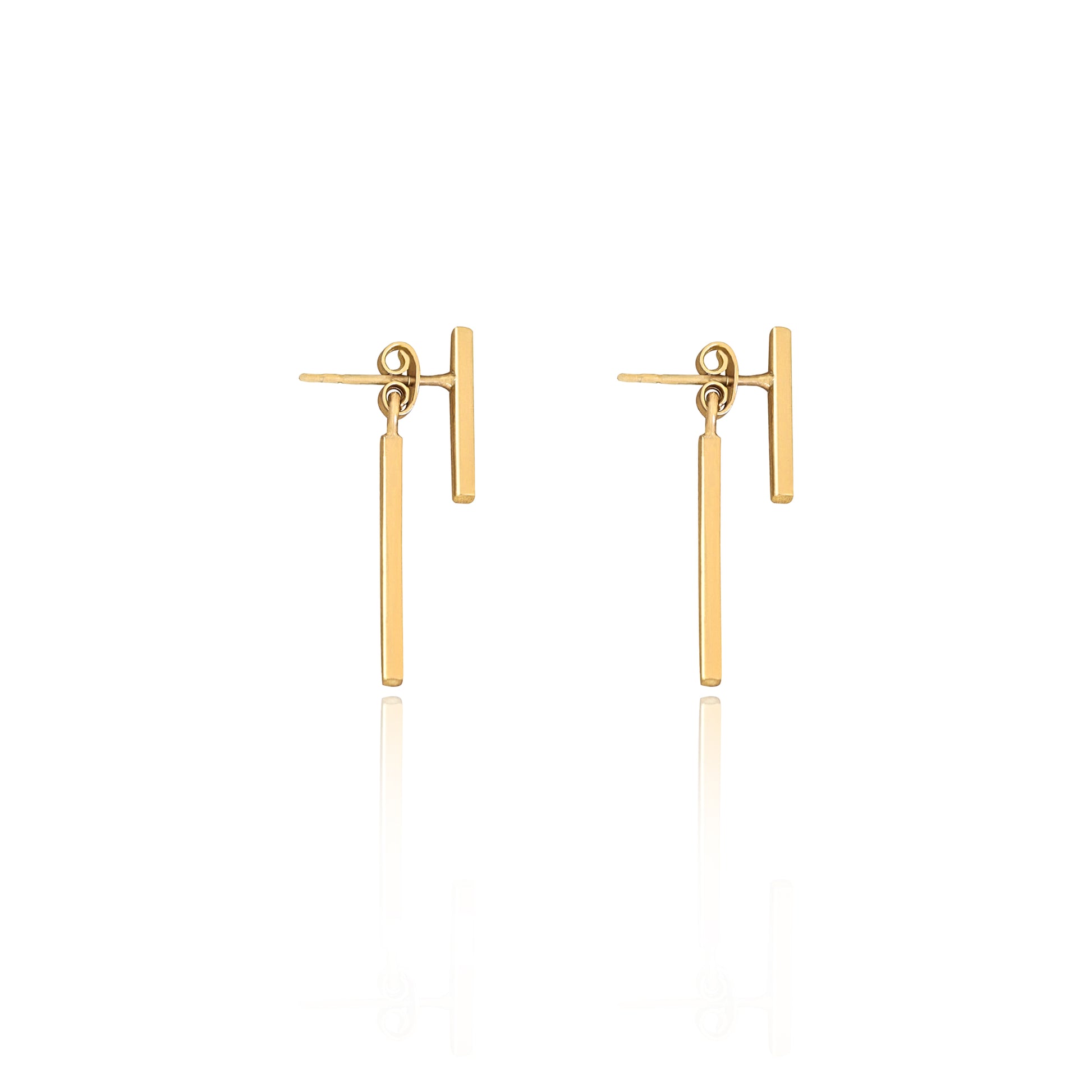 925 Sterling Silver Double Bar Ear Jacket Earrings