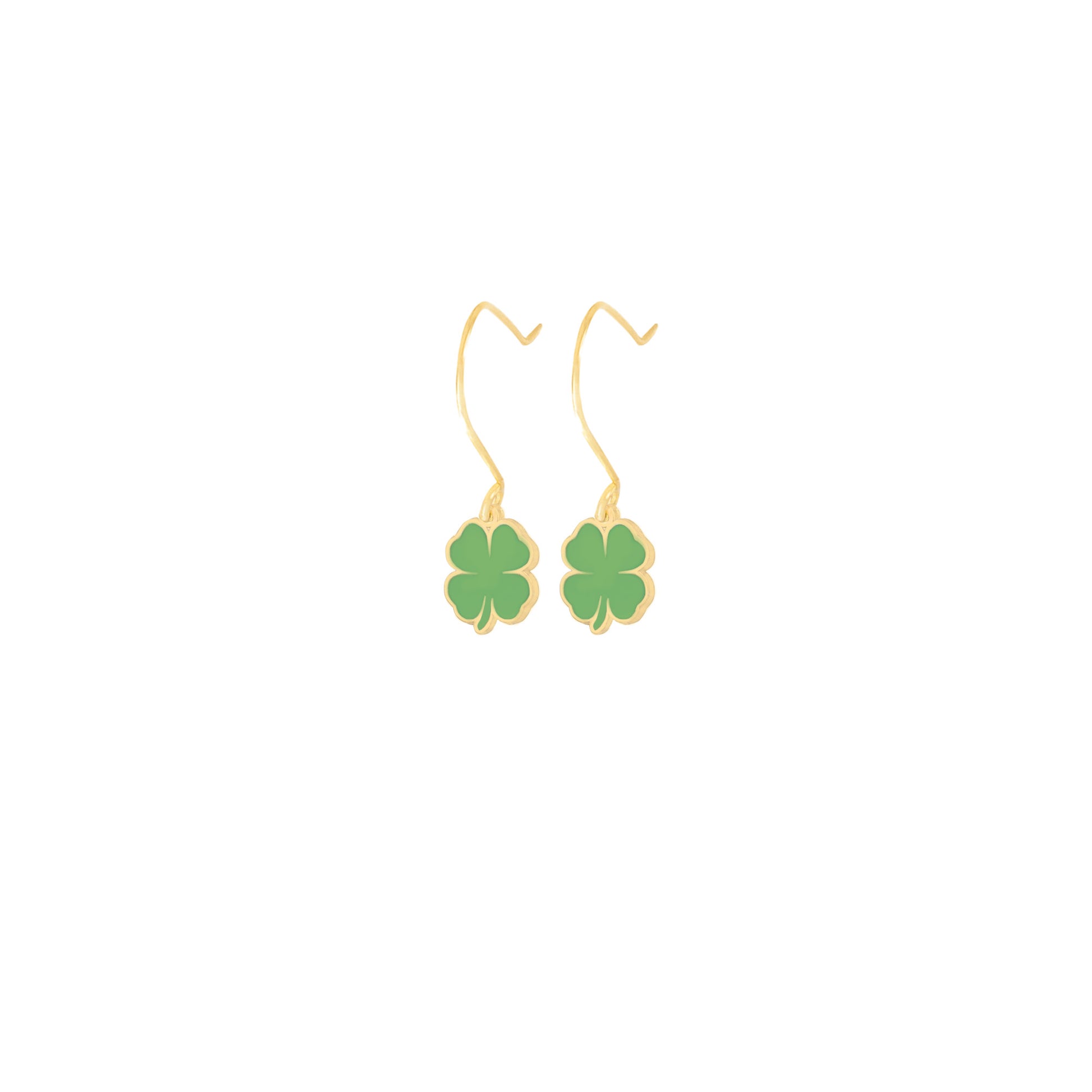 925 Sterling Silver Enamel Clover Earring