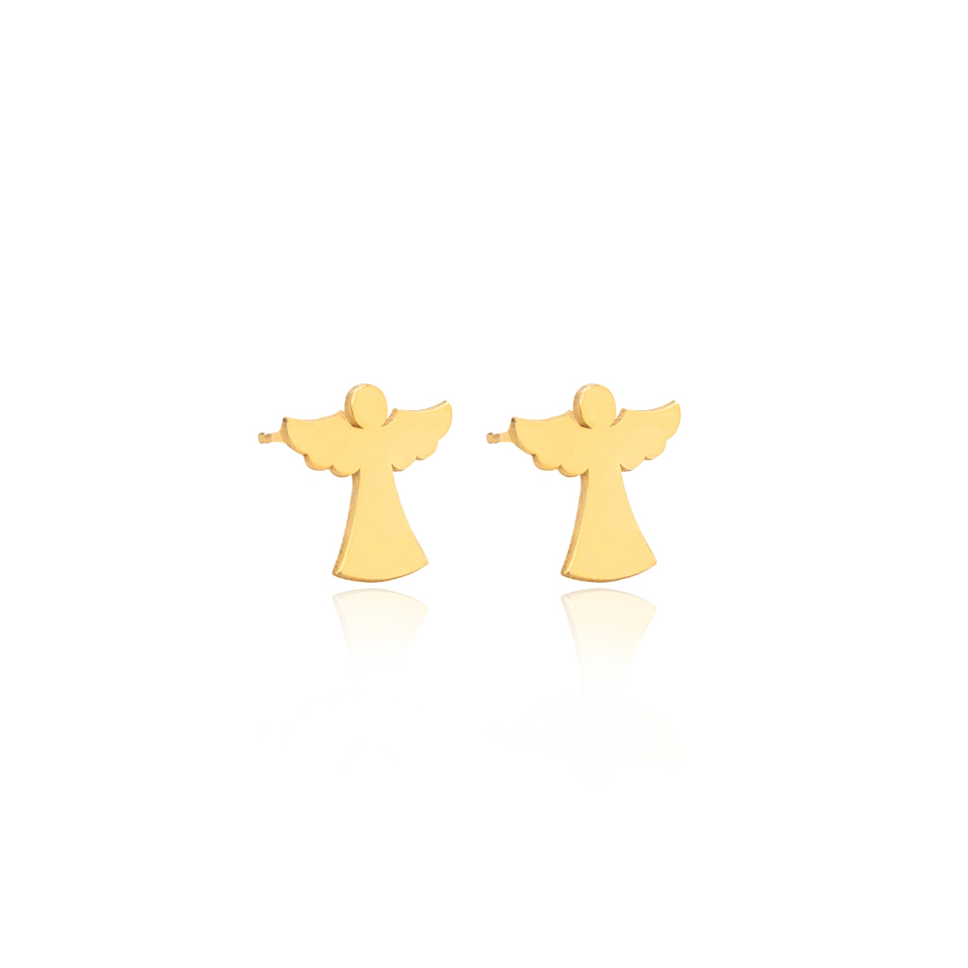 925 Sterling Silver Dainty Angel Stud Earrings