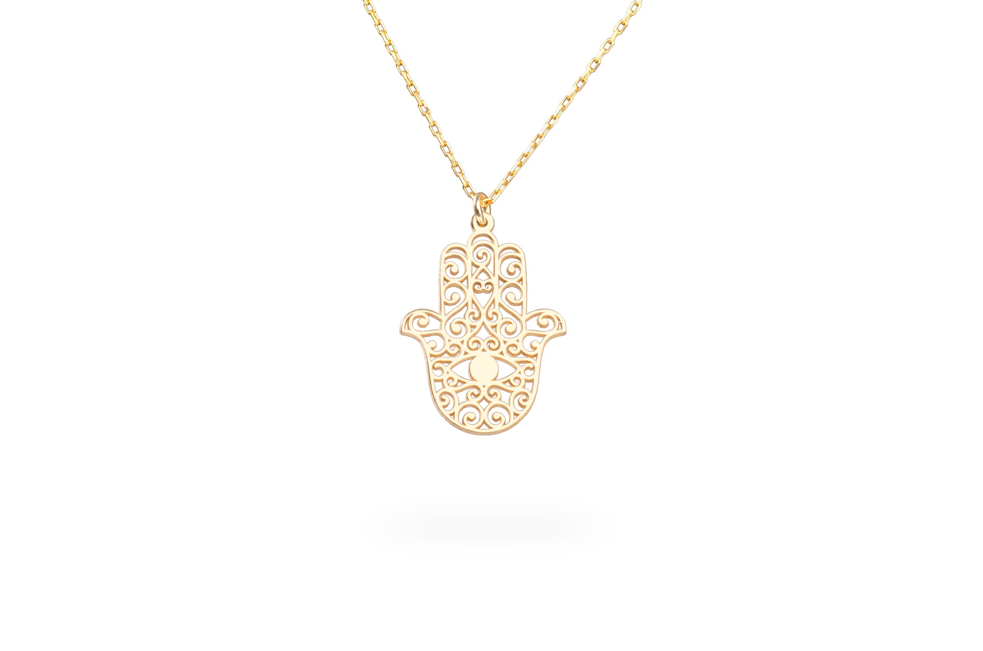 925 Sterling Silver Hand of Hamsa Necklace