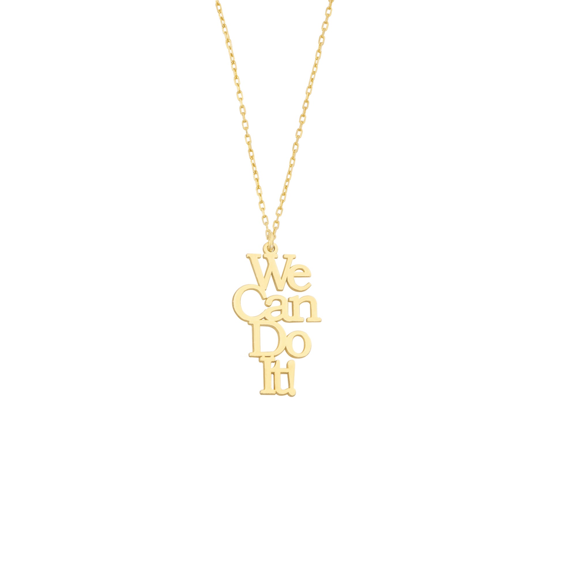 925 Sterling Silver We Can Do It! necklace
