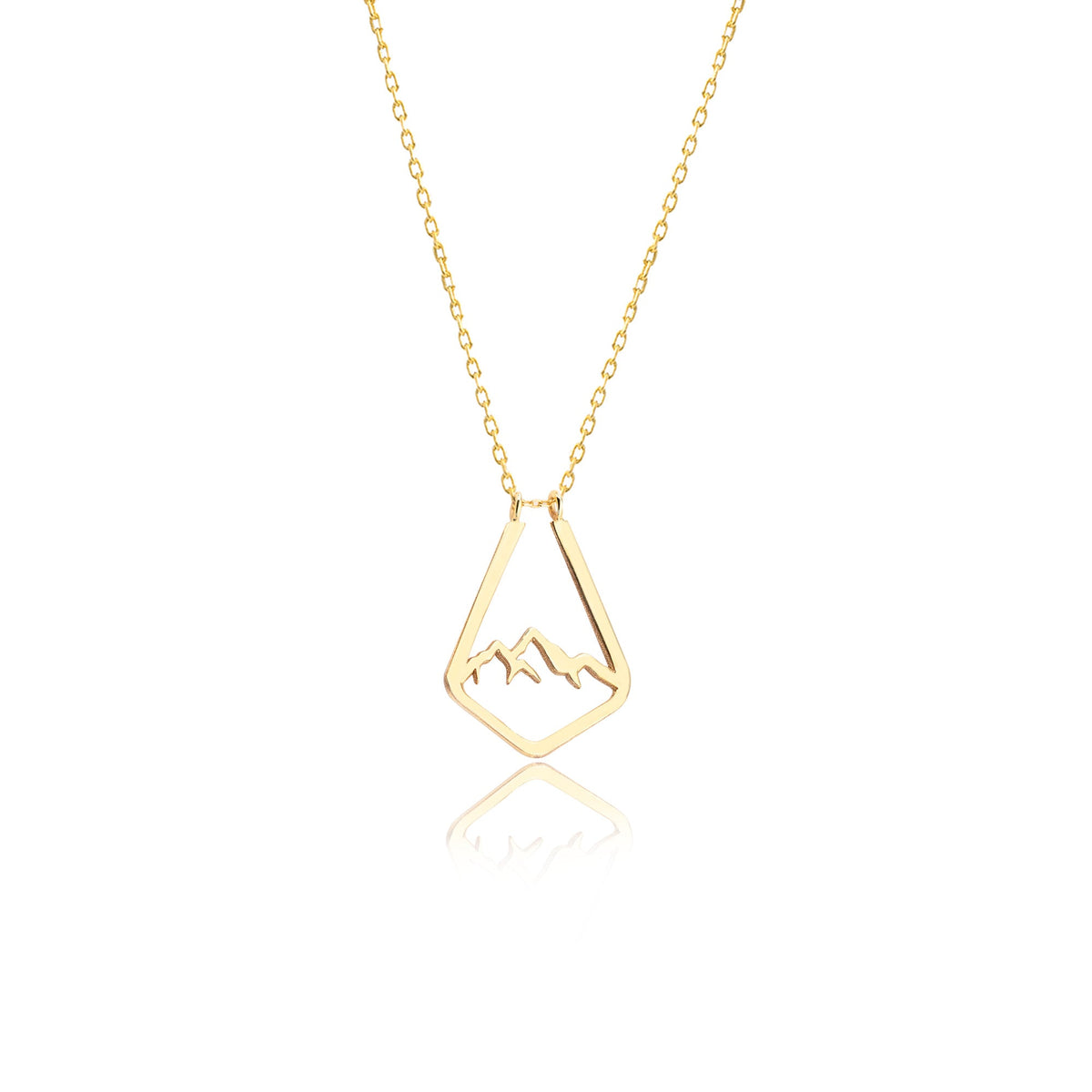 Ring Holder Necklace 14k Gold Mountain