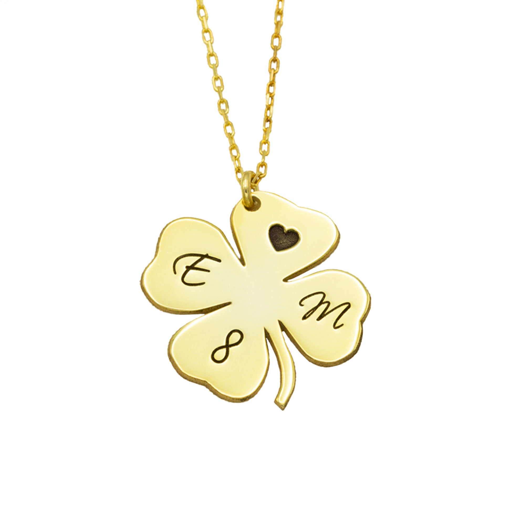 Four Leaf Clover Shamrock Necklace