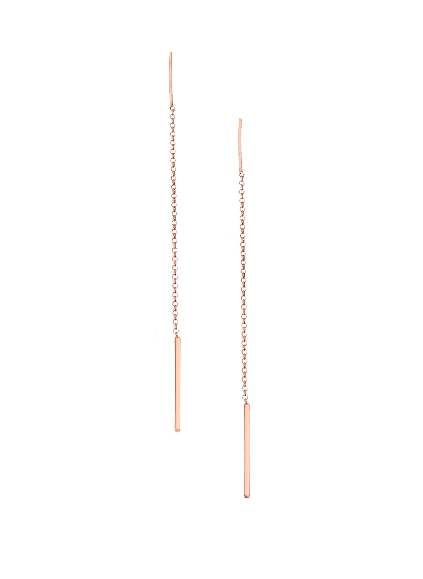 925 Sterling Silver Threader Chain Earrings