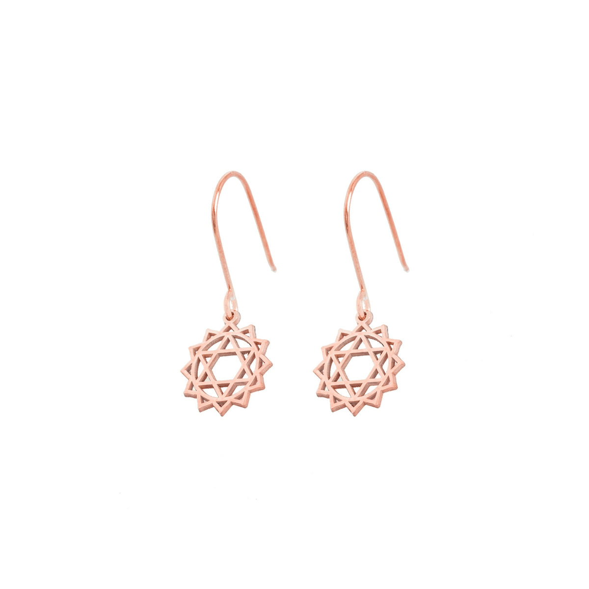 925 Sterling Silver Silver Heart Chakra Earring