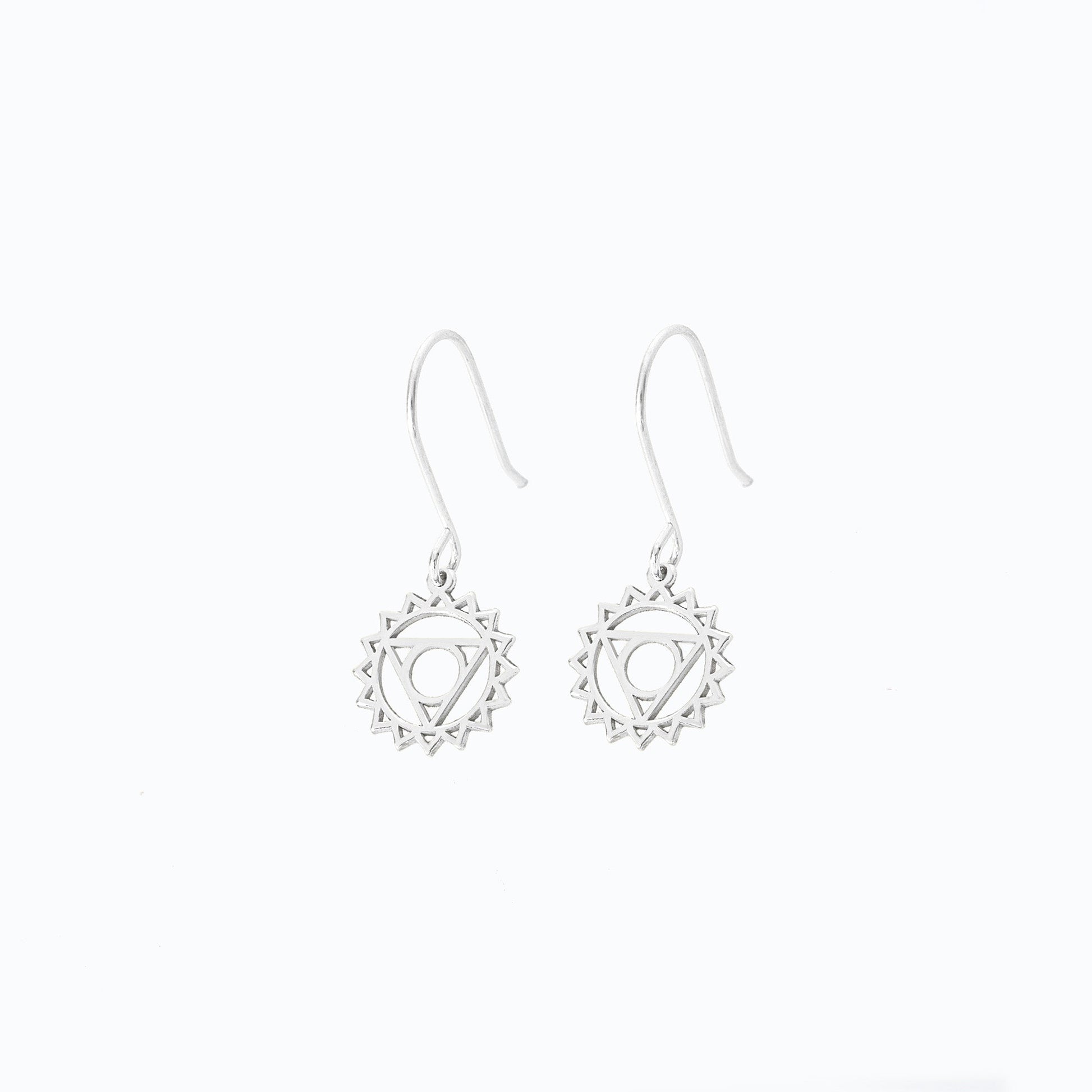925 Sterling Silver Throat Chakra Earring