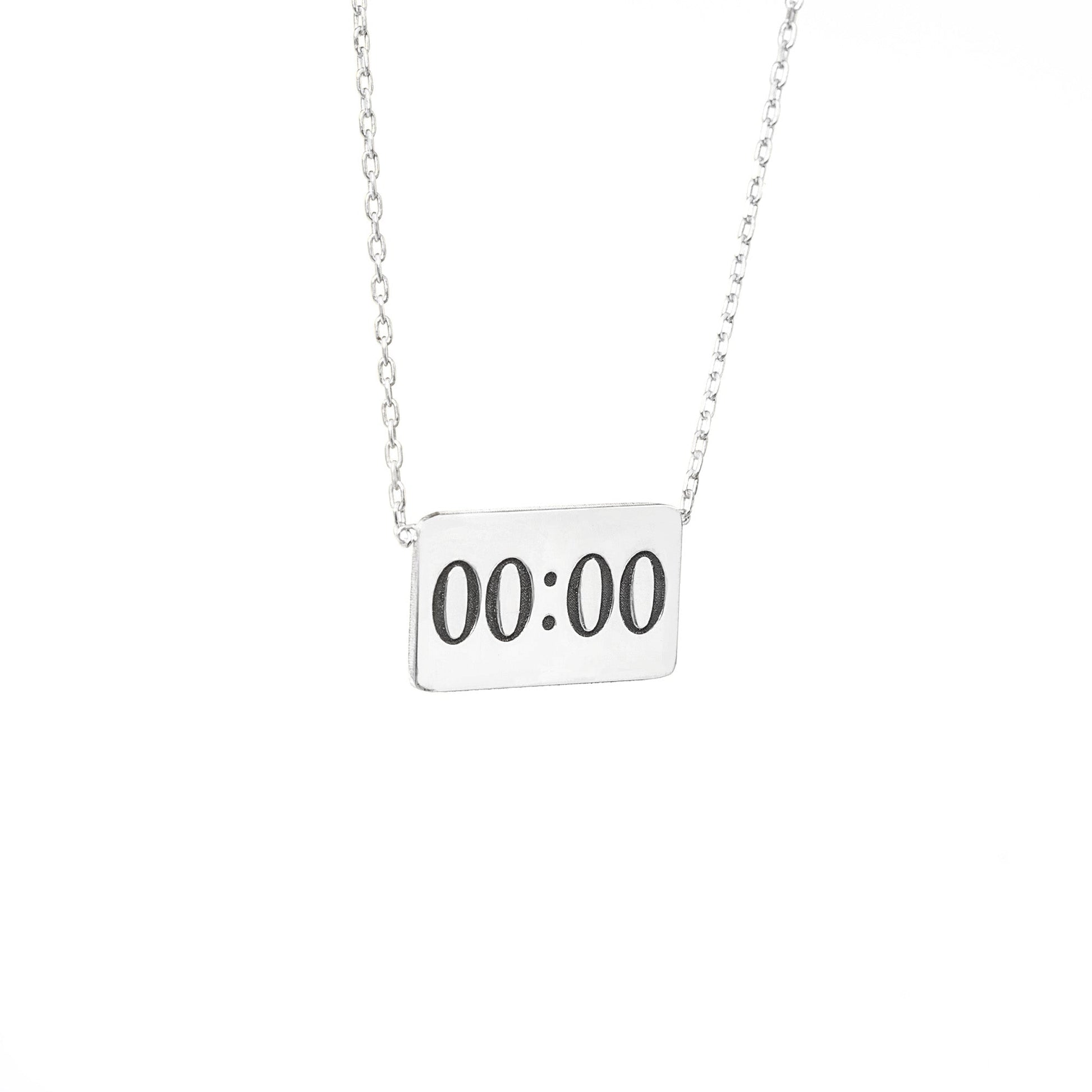 925 Sterling Silver Time Necklace