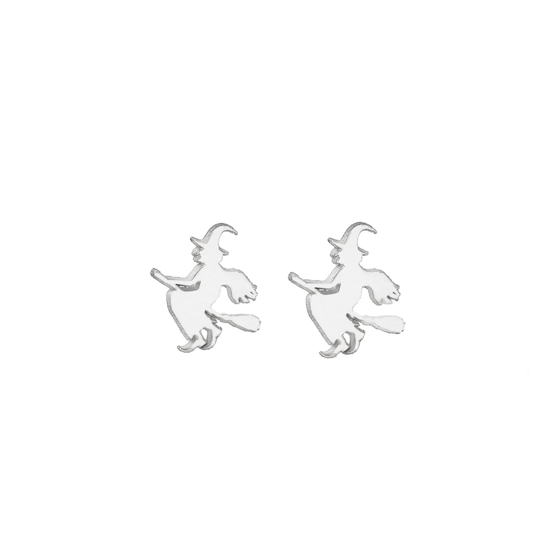 925 Sterling Silver Beautiful & Ugly Witch Studs Earrings