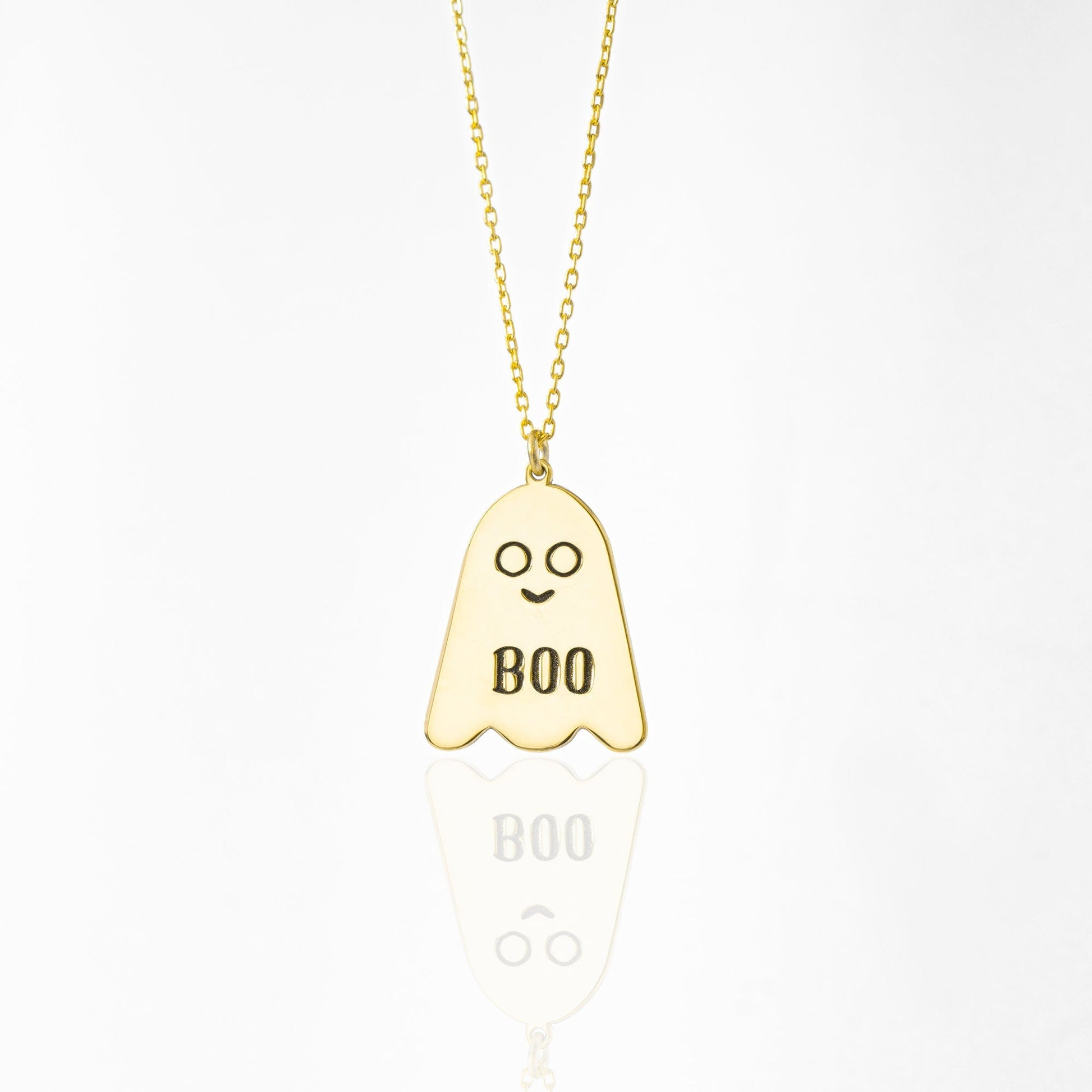 925 Sterling Silver Spooky Boo Necklace