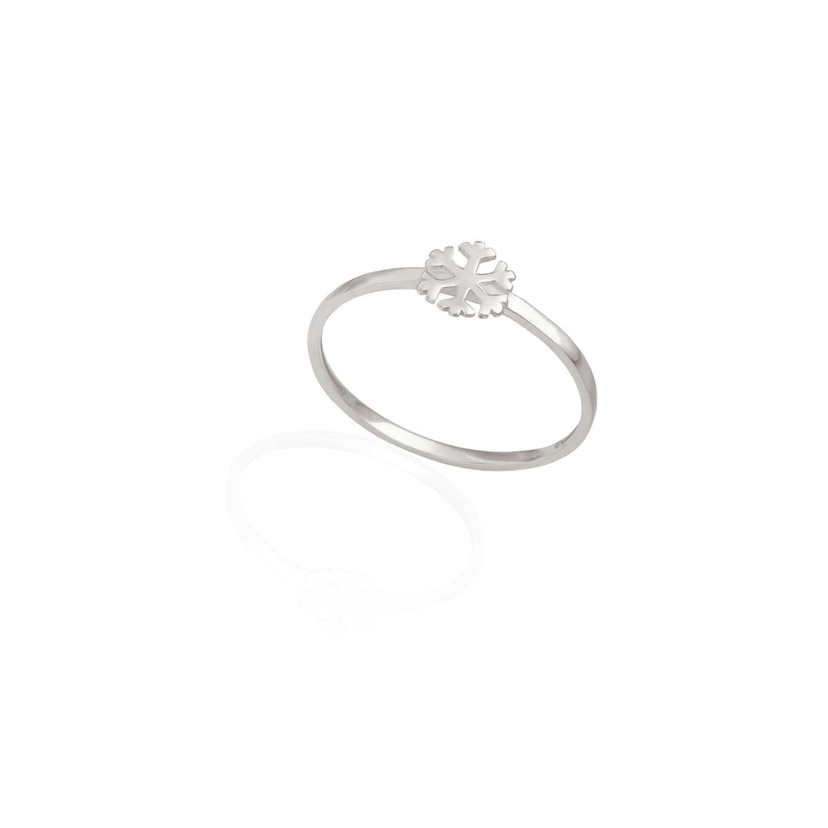 925 Sterling Silver Tiny Snowflake Ring