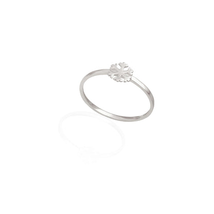 925 Sterling Silver Tiny Snowflake Ring