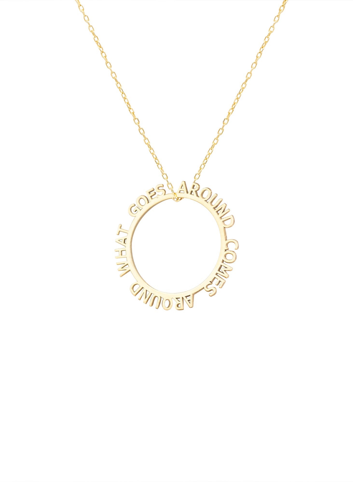 925 Sterling Silver Personalized Circle Name Necklace