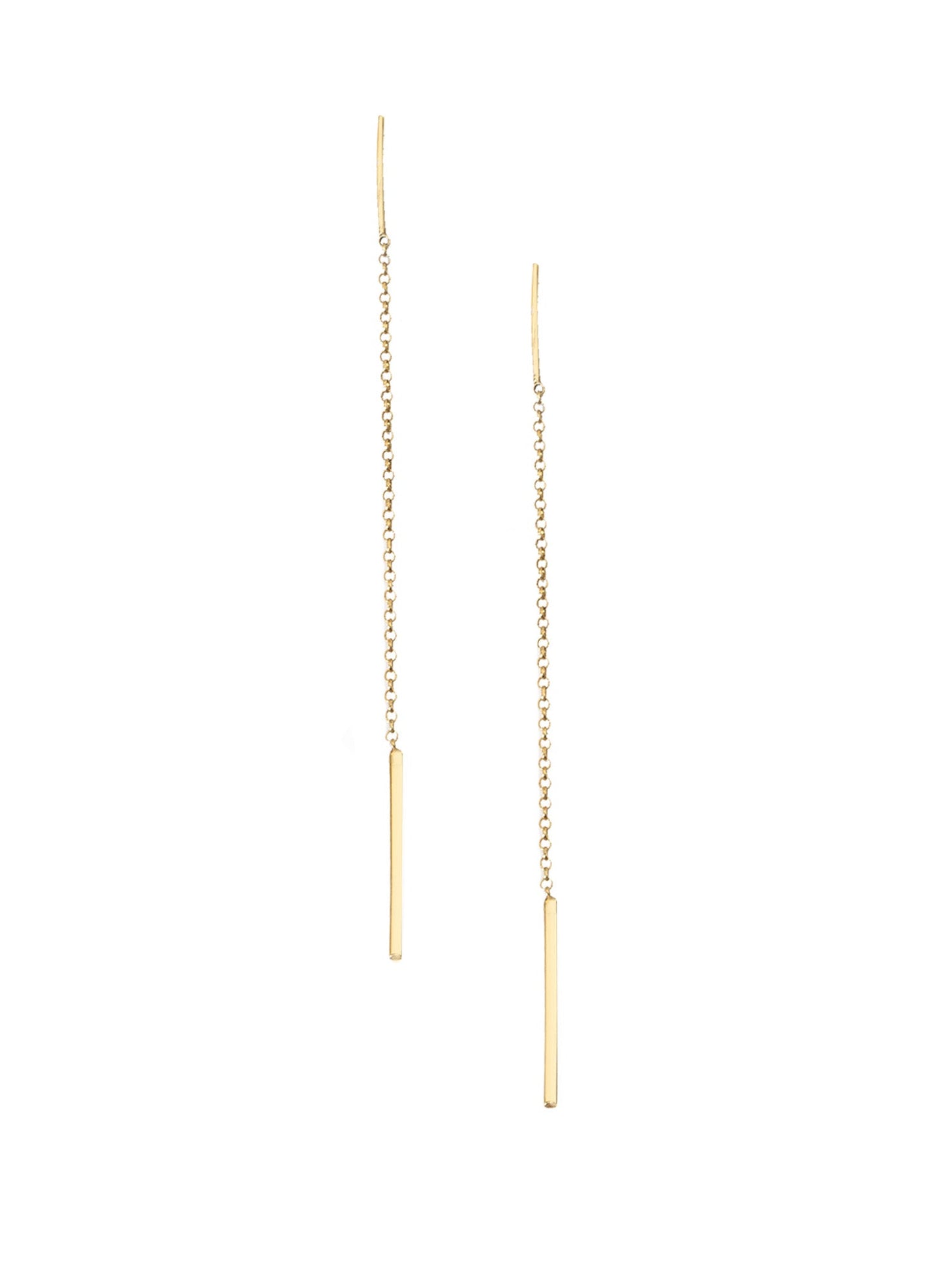 925 Sterling Silver Threader Chain Earrings