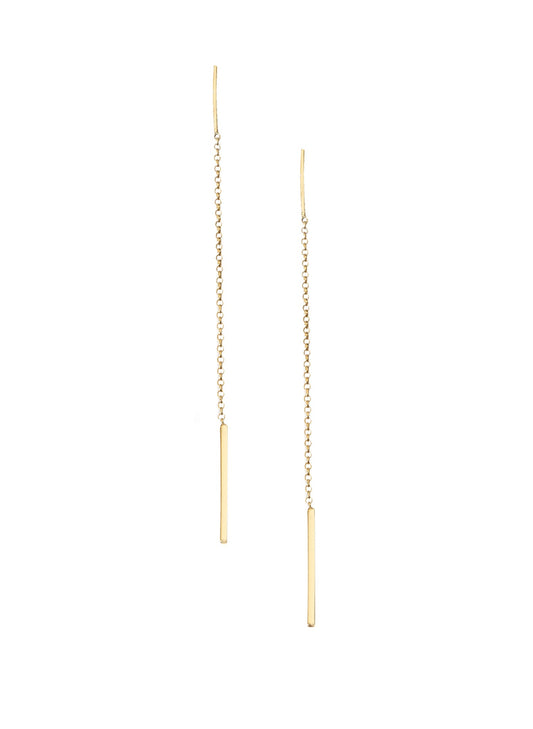 925 Sterling Silver Threader Chain Earrings