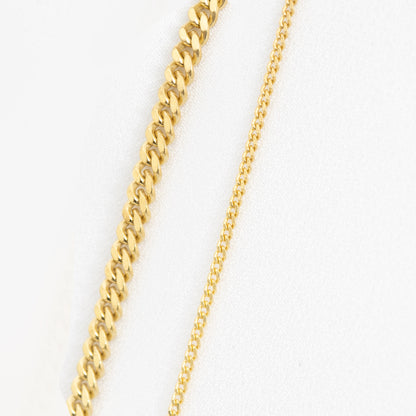 925 Sterling Silver 1mm/3mm Curb Chain Necklace