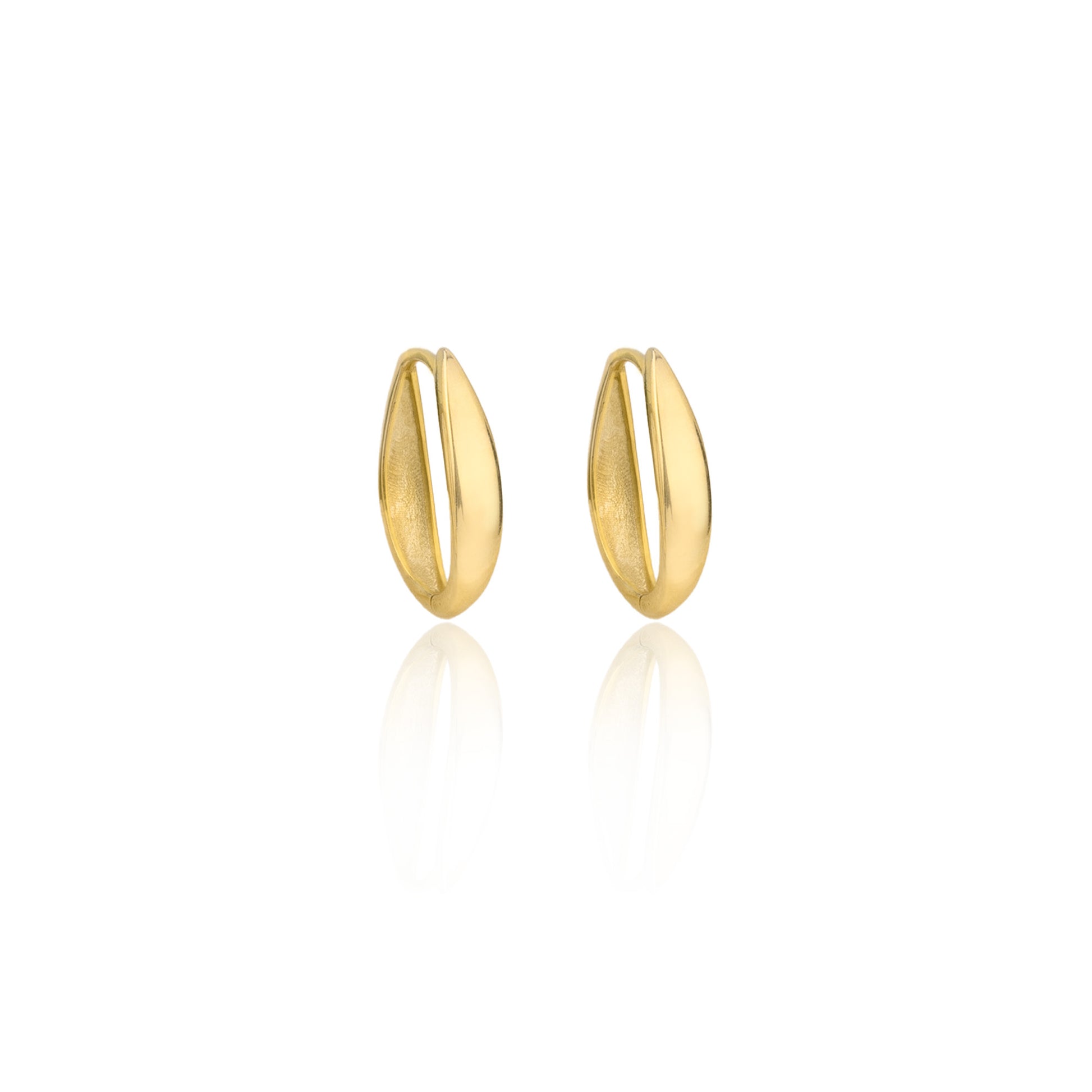 925 Sterling Silver Oval Hoop Earrings Huggie