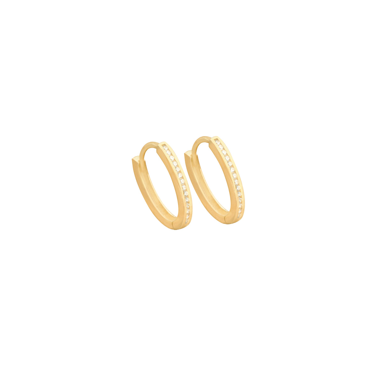 925 Sterling Silver Diamond Line Rectangle Earrings