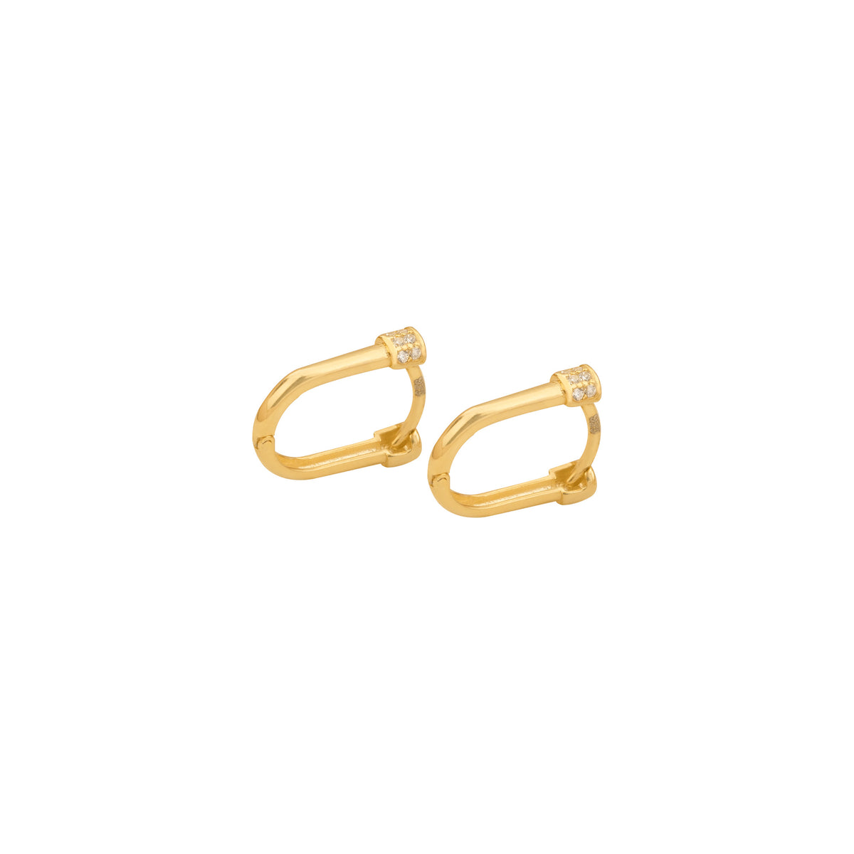 925 Sterling Silver Diamond Hoop Earrings