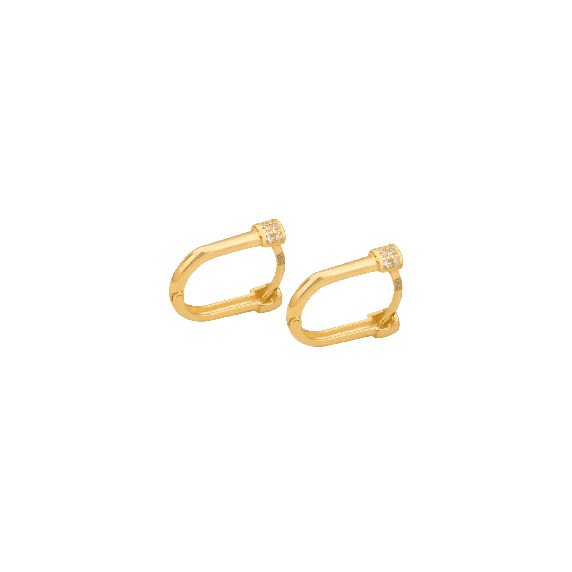 925 Sterling Silver Diamond Hoop Earrings