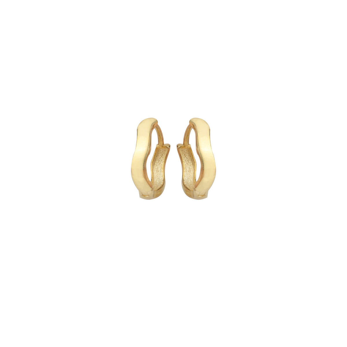 925 Sterling Silver Wavy Hoop Earrings