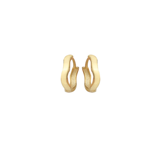925 Sterling Silver Wavy Hoop Earrings