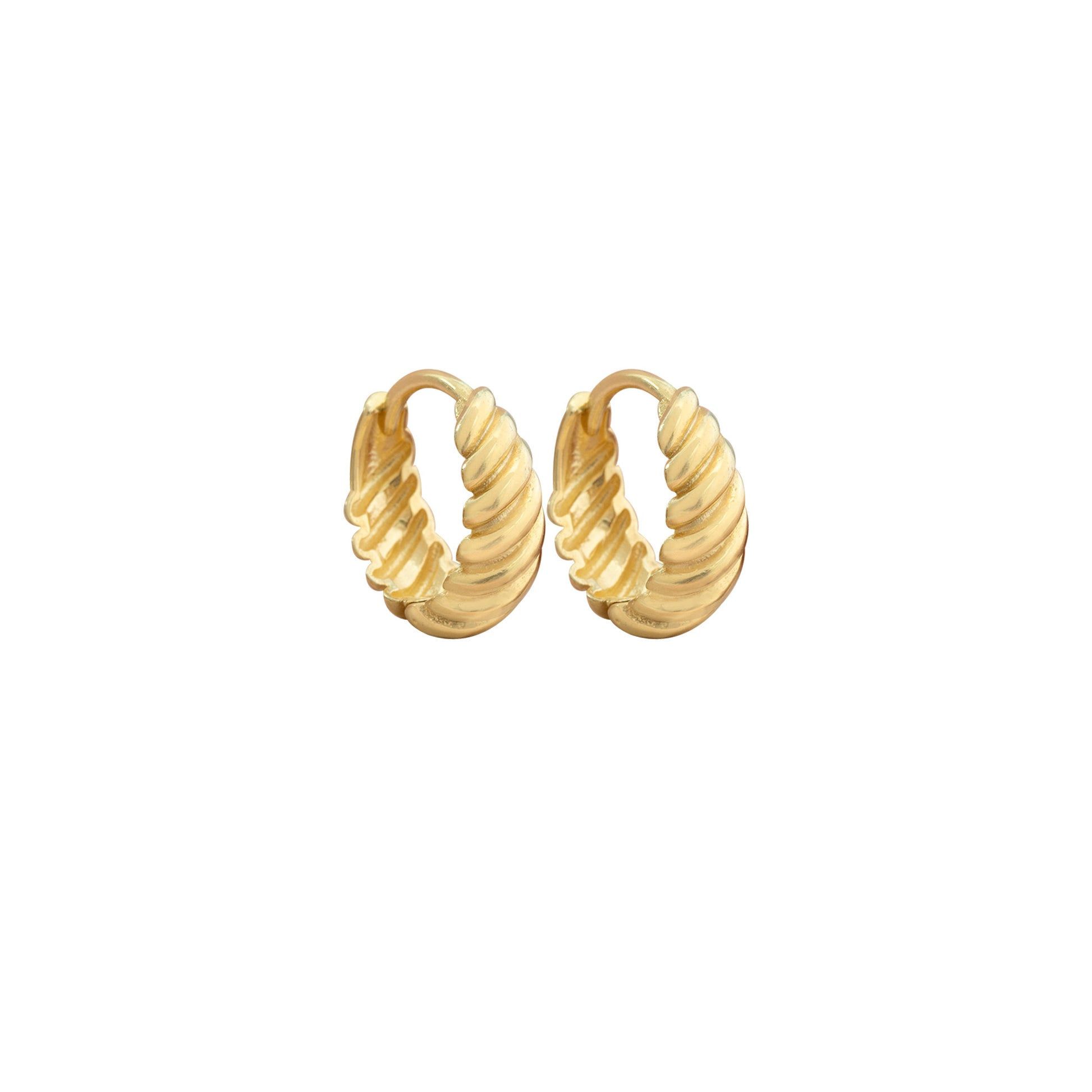 925 Sterling Silver Vintage Twisted Hoop Earrings