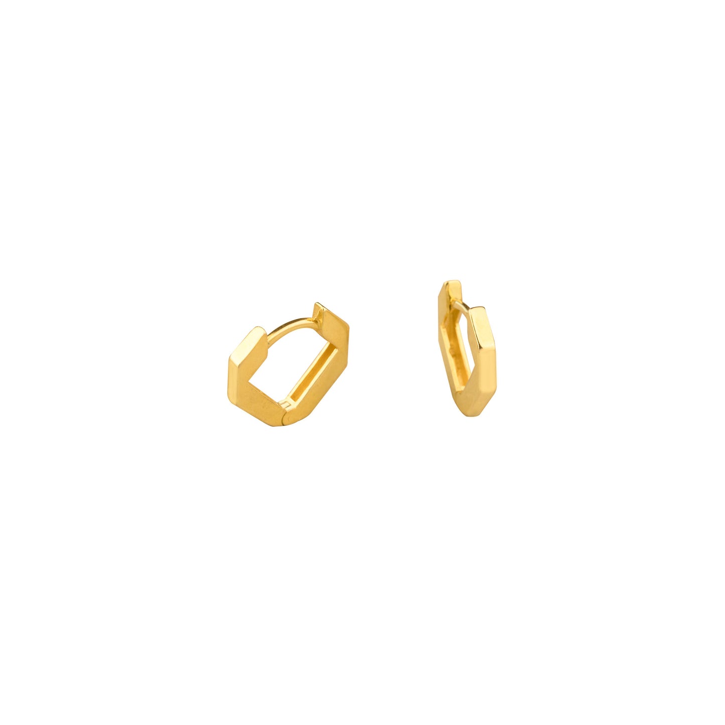 925 Sterling Silver Modern V Shaped Hoop Earrings