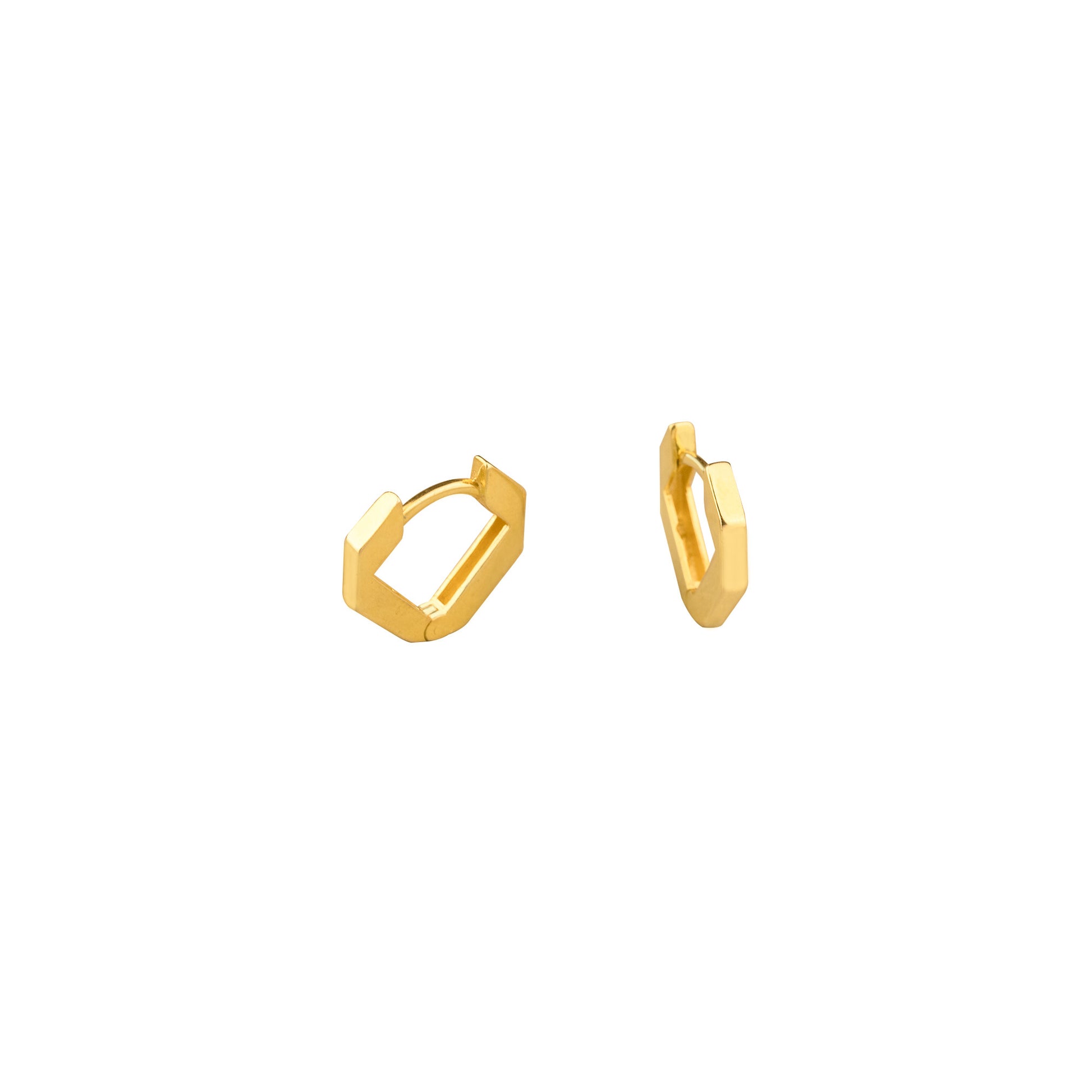 925 Sterling Silver Modern V Shaped Hoop Earrings
