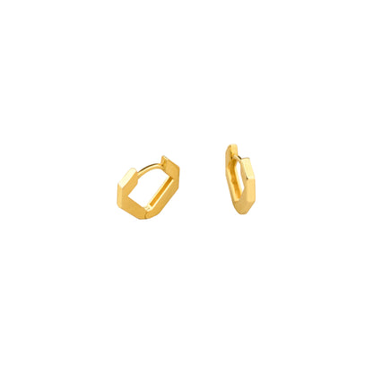 925 Sterling Silver Modern V Shaped Hoop Earrings