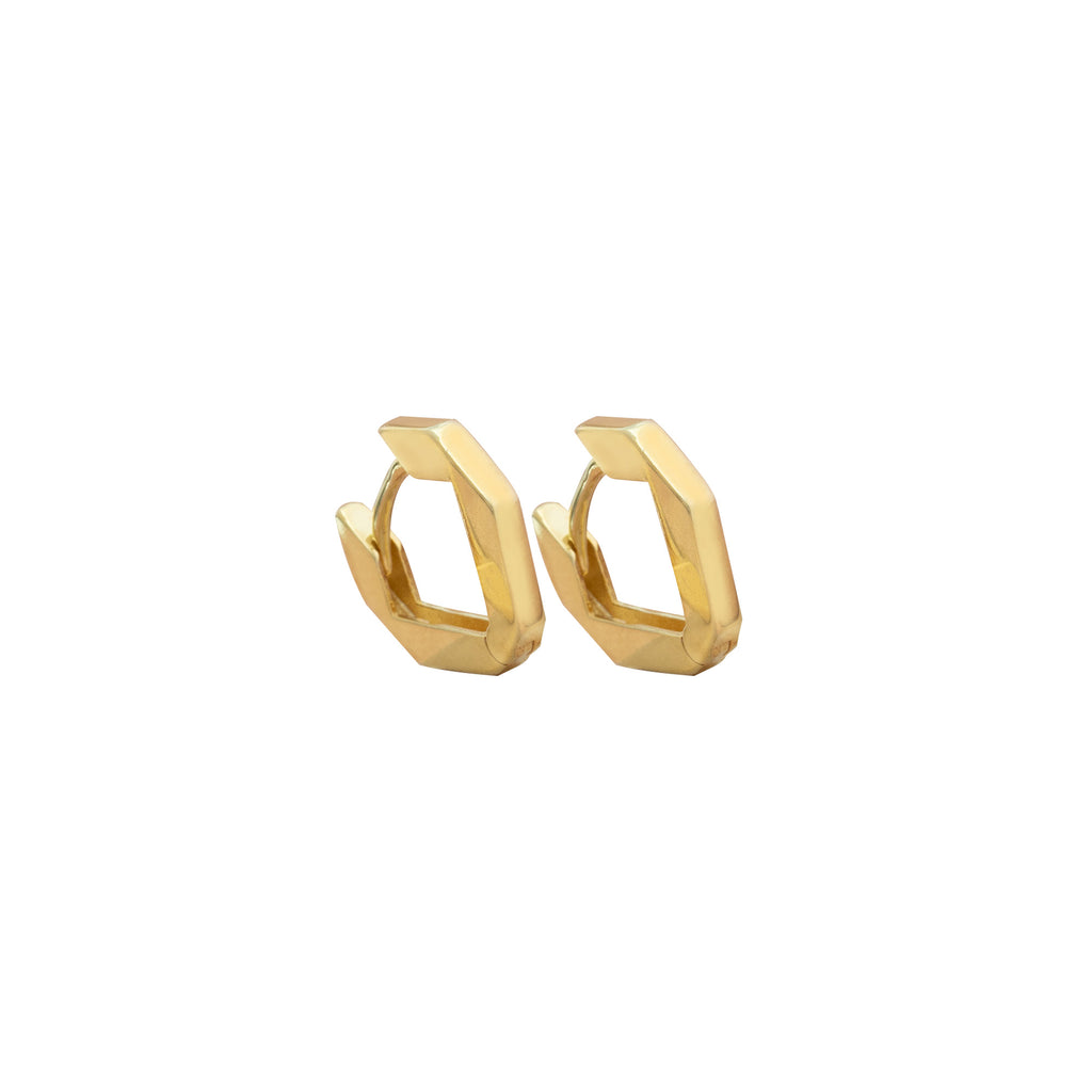 925 Sterling Silver Modern V Shaped Hoop Earrings