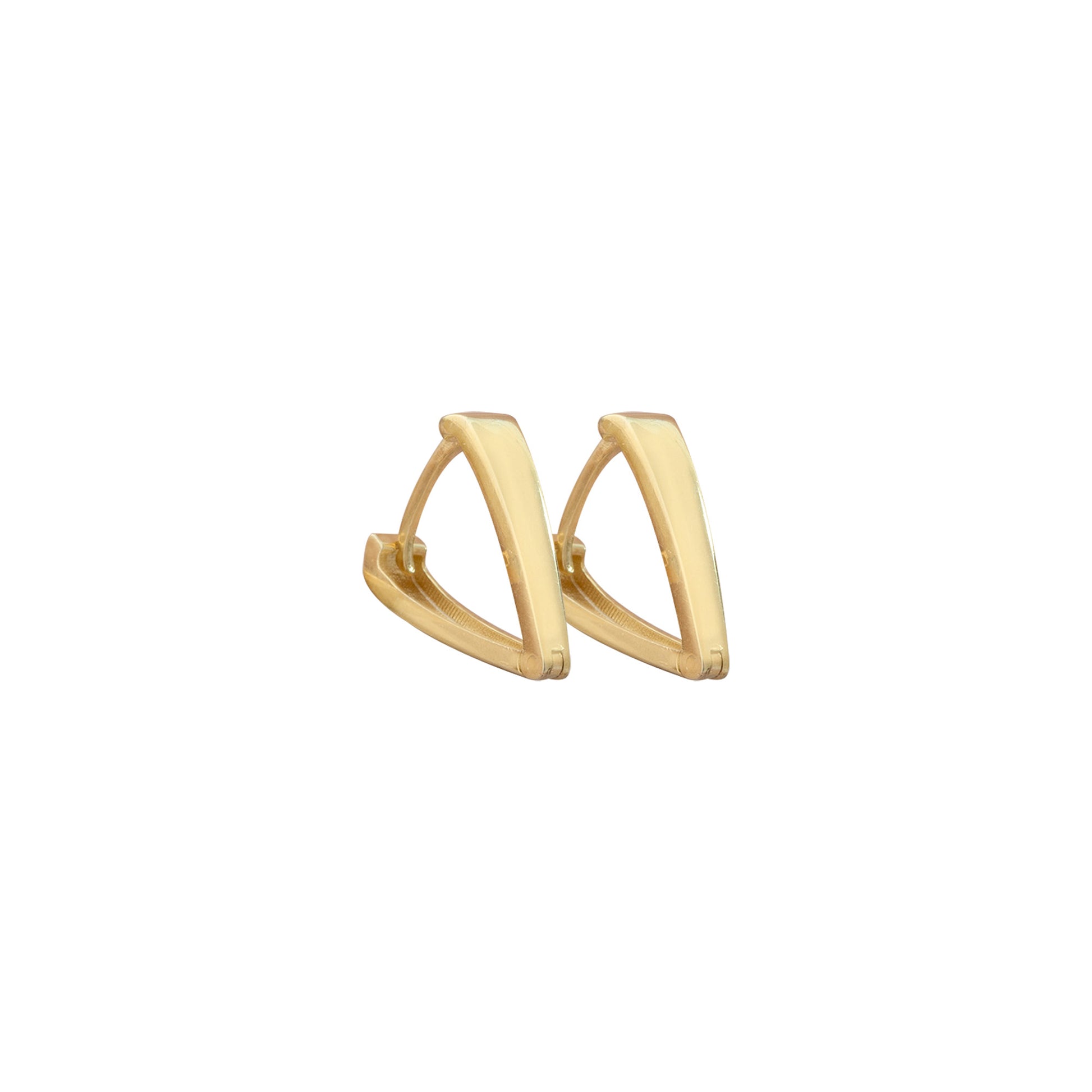 925 Sterling Silver V Shaped Hoop Earrings