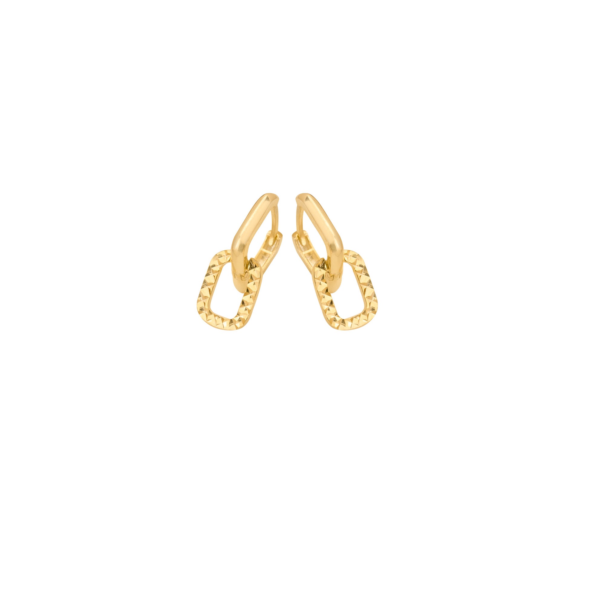 925 Sterling Silver Unique Double Hoop Earrings