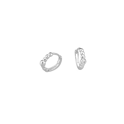 925 Sterling Silver Embossed Diamond Ring Earrings