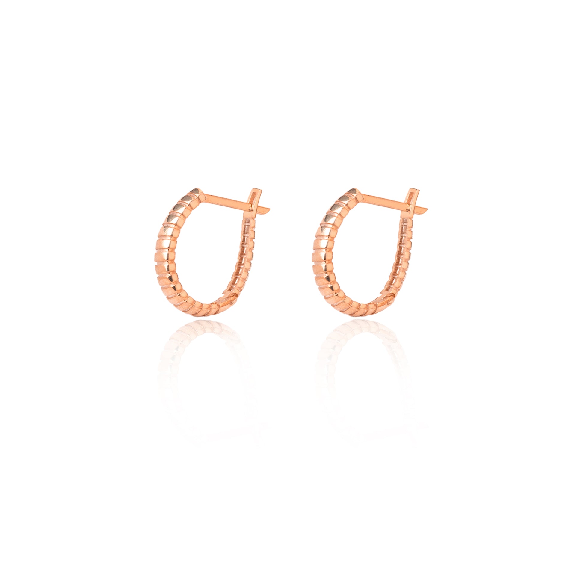 925 Sterling Silver Bead Retro Hoop Earrings