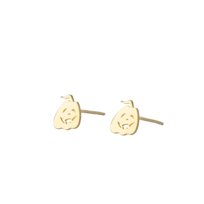 925 Sterling Silver Pumpkin Studs Earrings