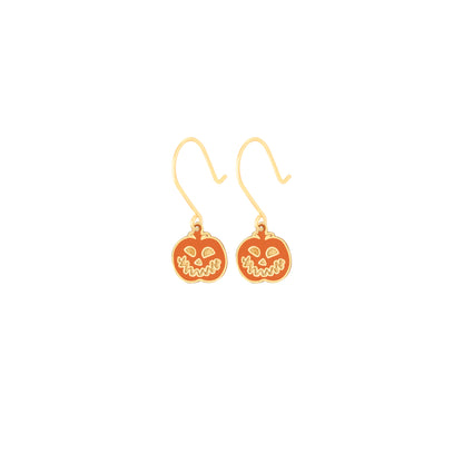 Enamel Pumpkin Earrings - Halloween Gift