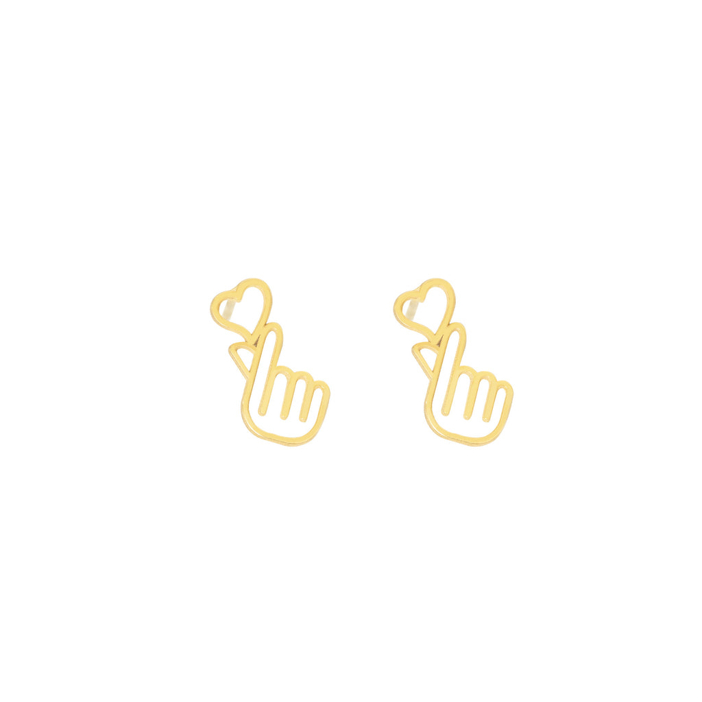 925 Sterling Silver Korean Love Earring
