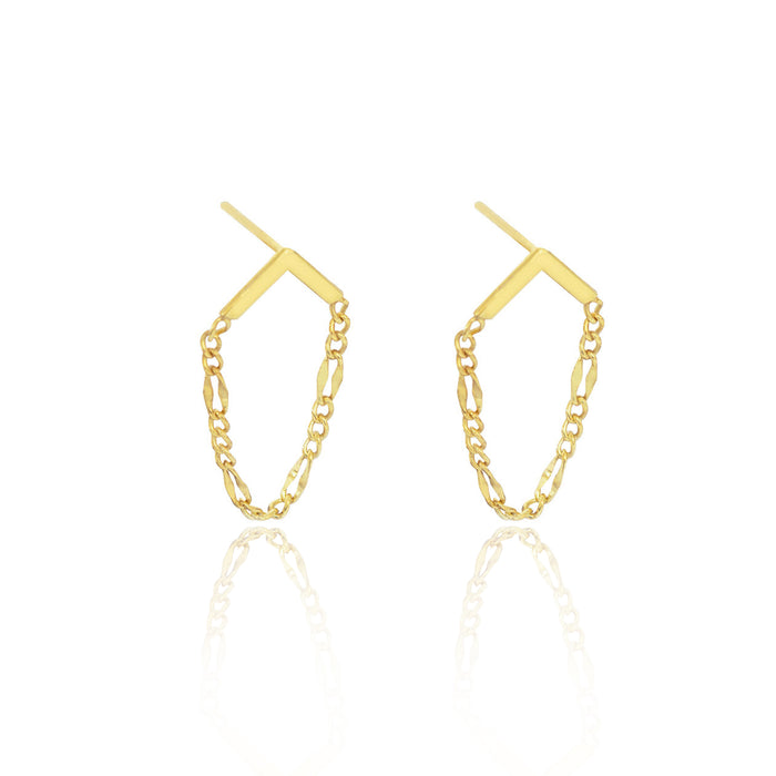 925 Sterling Silver Chain Ear Jacket Earring