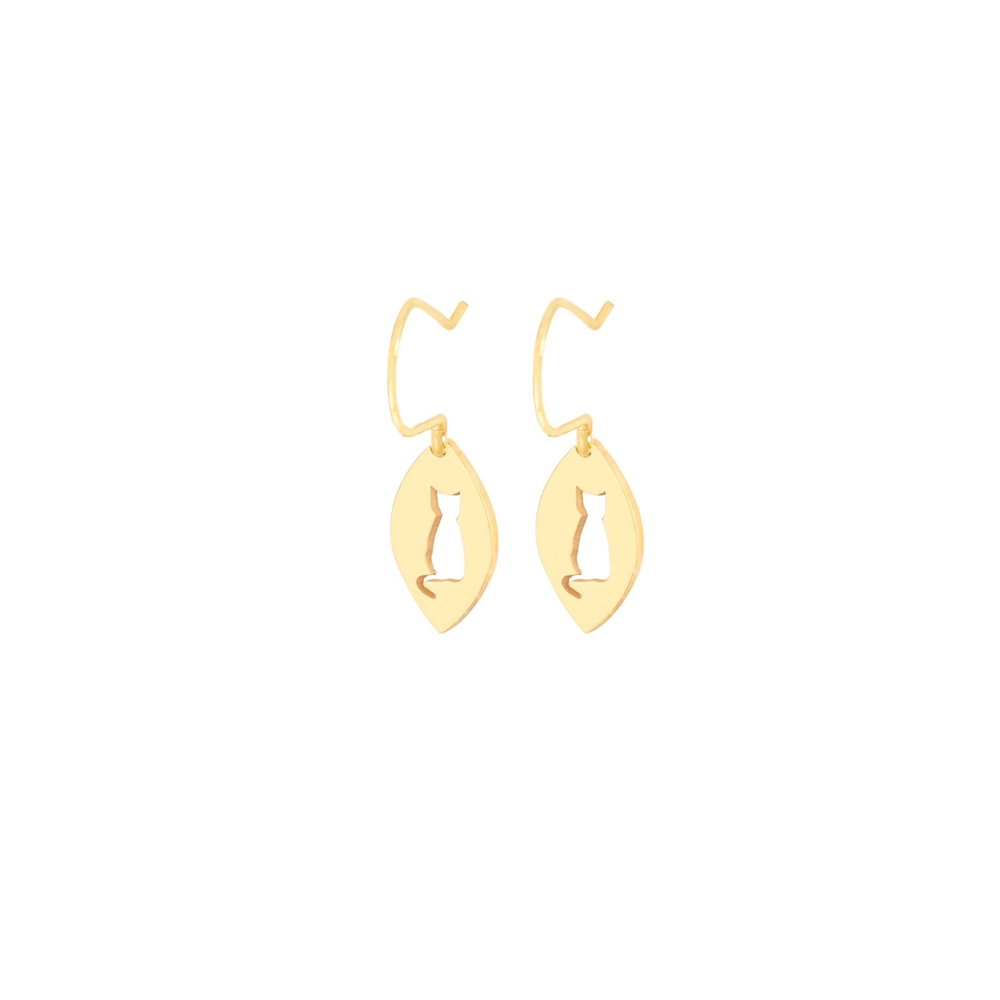 925 Sterling Silver Cat Dangle &amp; Drop Earrings