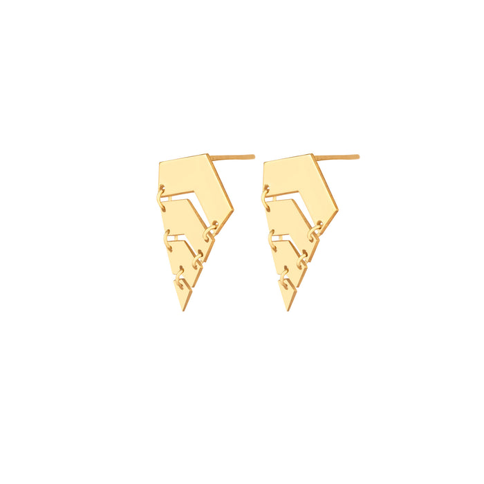 925 Sterling Silver Quad Strip Chevron Arrow Earrings