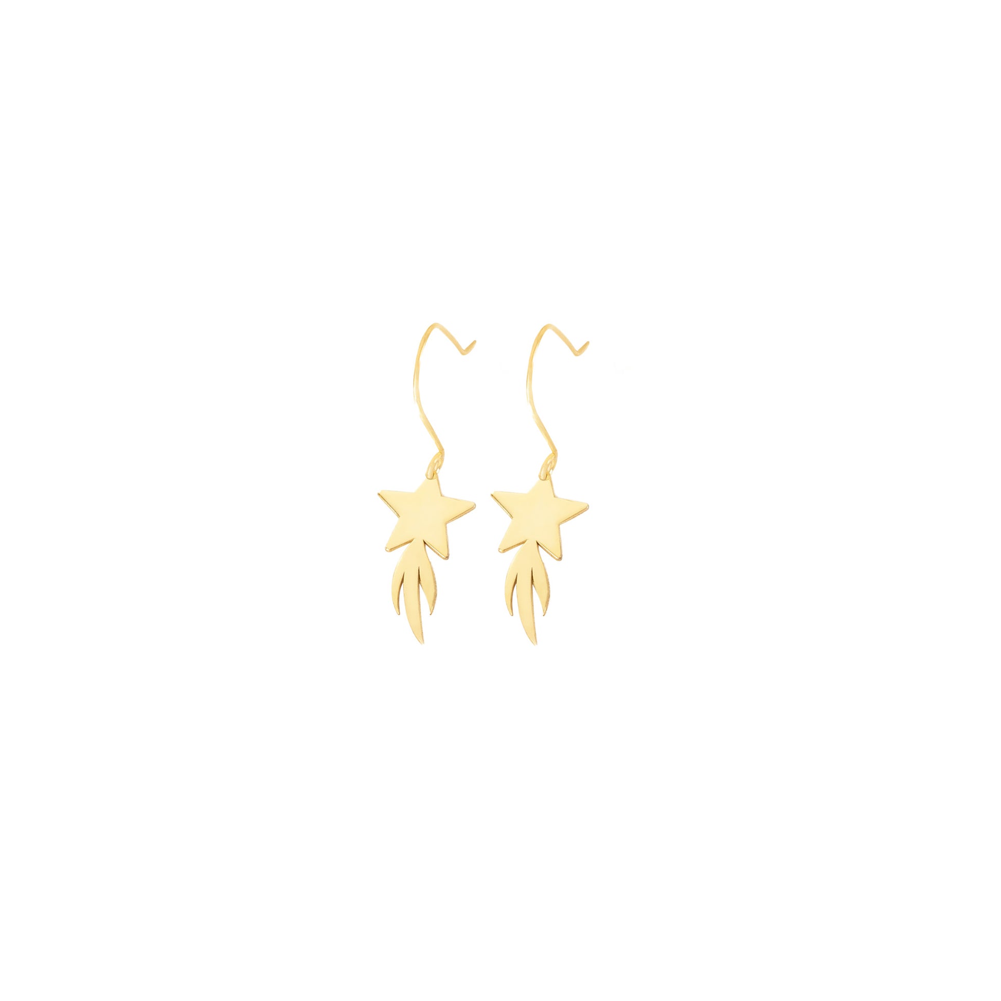 925 Sterling Silver Star Dangle Earrings