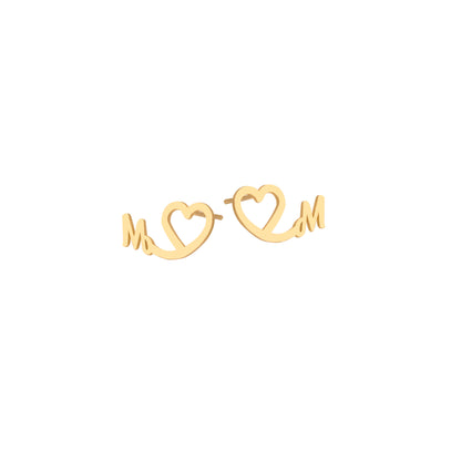 925 Sterling Silver Heart with Plane Earring