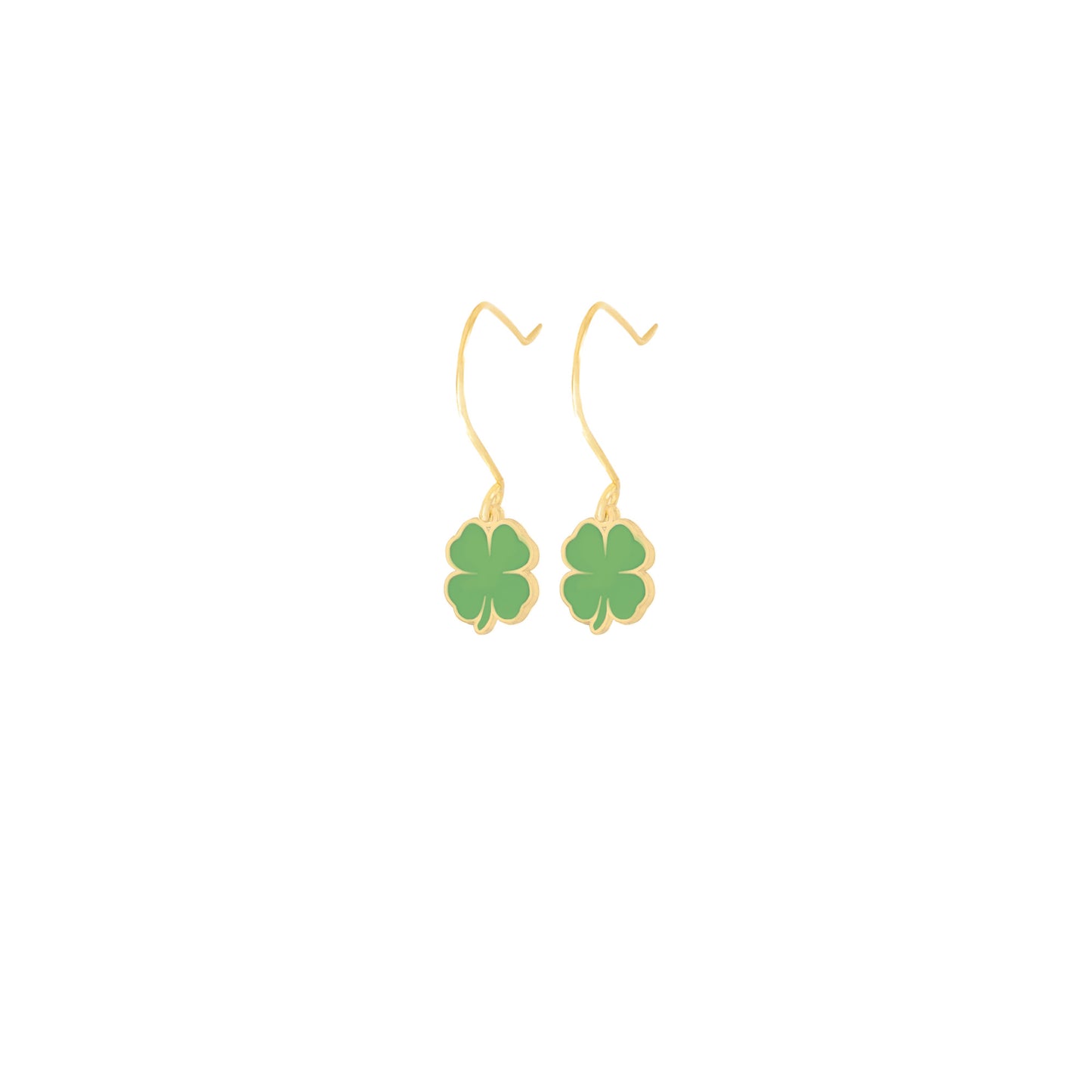 925 Sterling Silver Enamel Clover Earring
