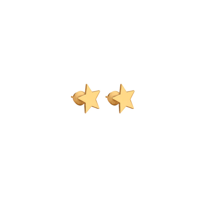 925 Sterling Silver Minimalist Star Stud Earrings