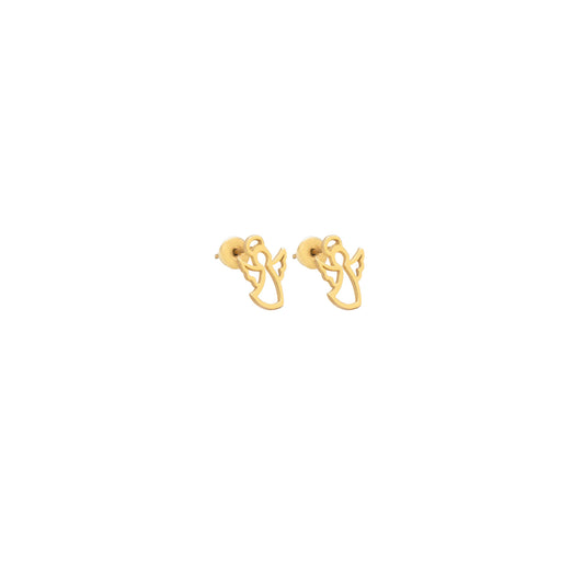 925 Sterling Silver Guardian Angel Studs Earrings