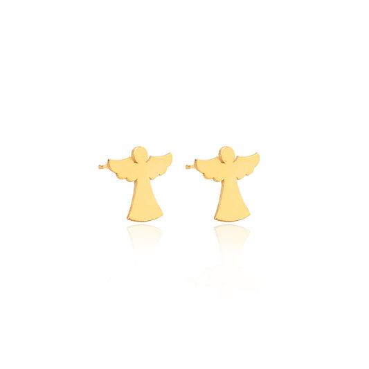 925 Sterling Silver Dainty Angel Stud Earrings